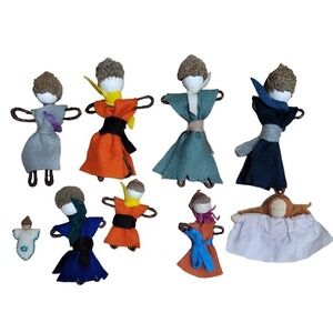 Waldorf Handmade Acorn People Family Dolls Play Pretend